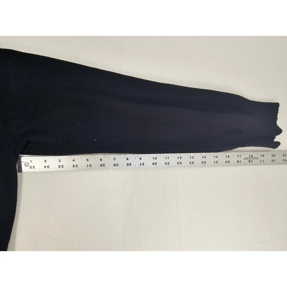 The North Face Mens XL Black Cotton‎ Wool Blend Quarter Zip Mock Neck Sweater